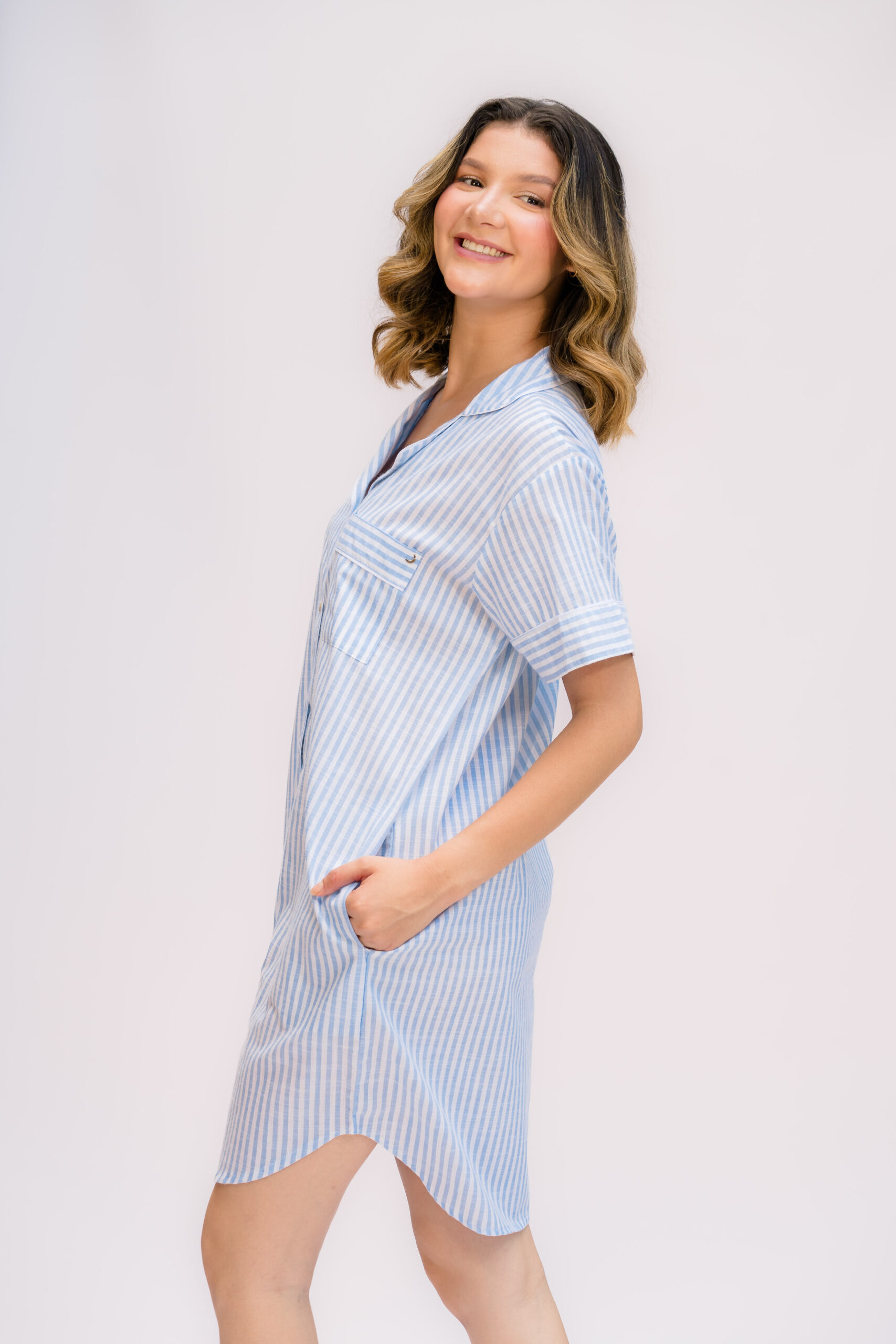 NAVY BATA MANGA CORTA - Imagen 2