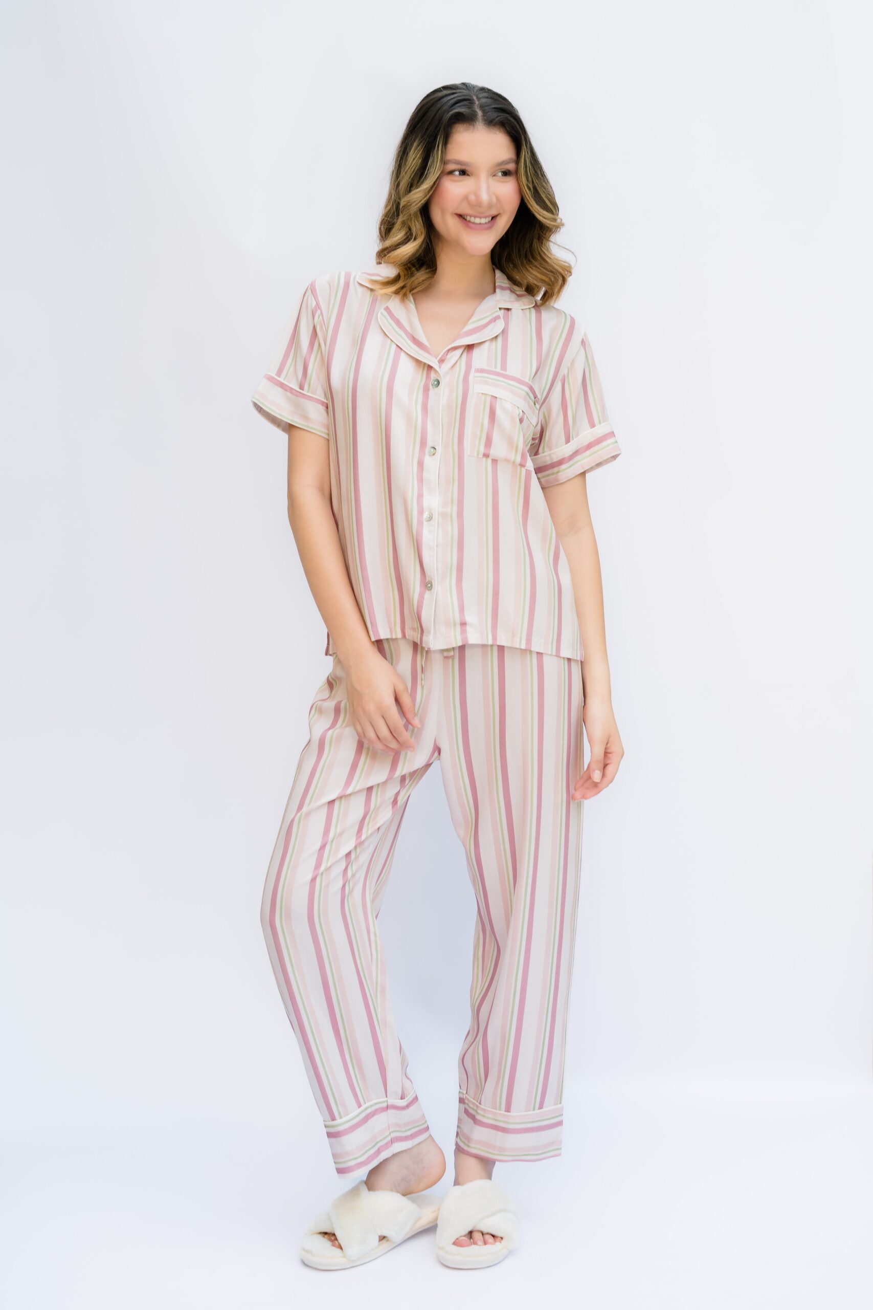 STRIPE PANT/MANGA CORTA - Imagen 2